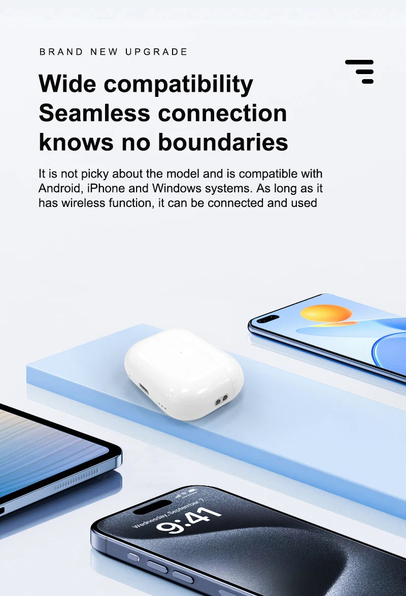 Air Pod Wireless Bluetooth Earphones Long Battery Life and High-Fidelity Stereo Sound Quality Music Earbuds for iPhone
