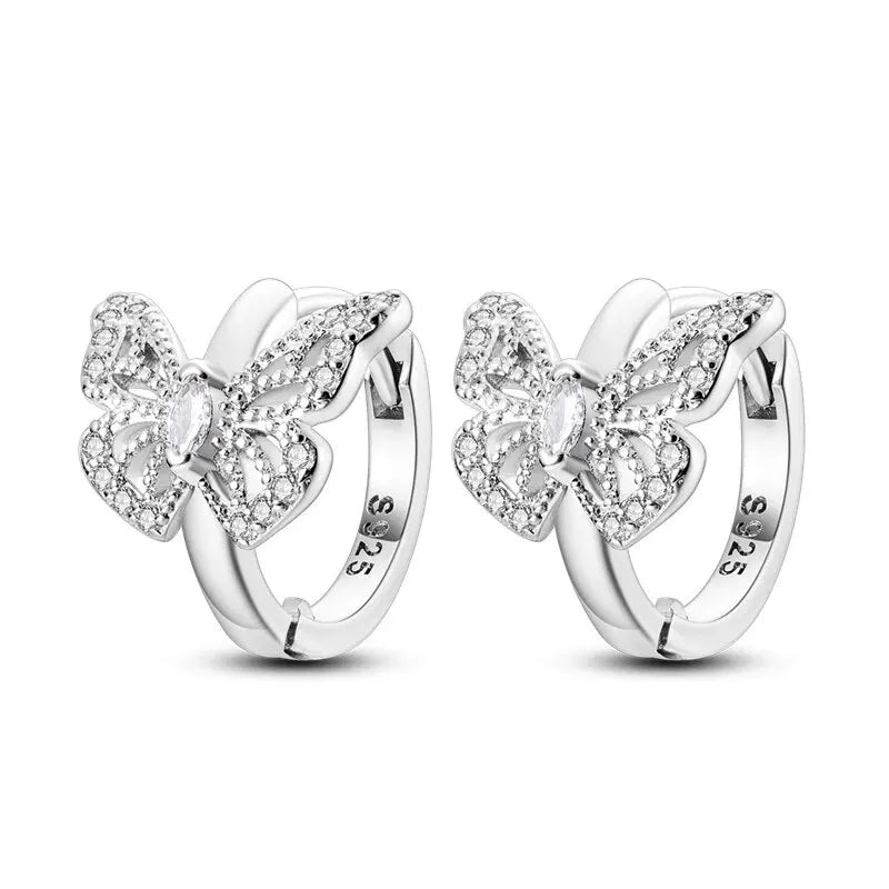 Dragonfly Stud Earrings for Women 925 Sterling Silver Ear Studs Silver Fashion Jewelry For Party Wedding Engagemen Gift