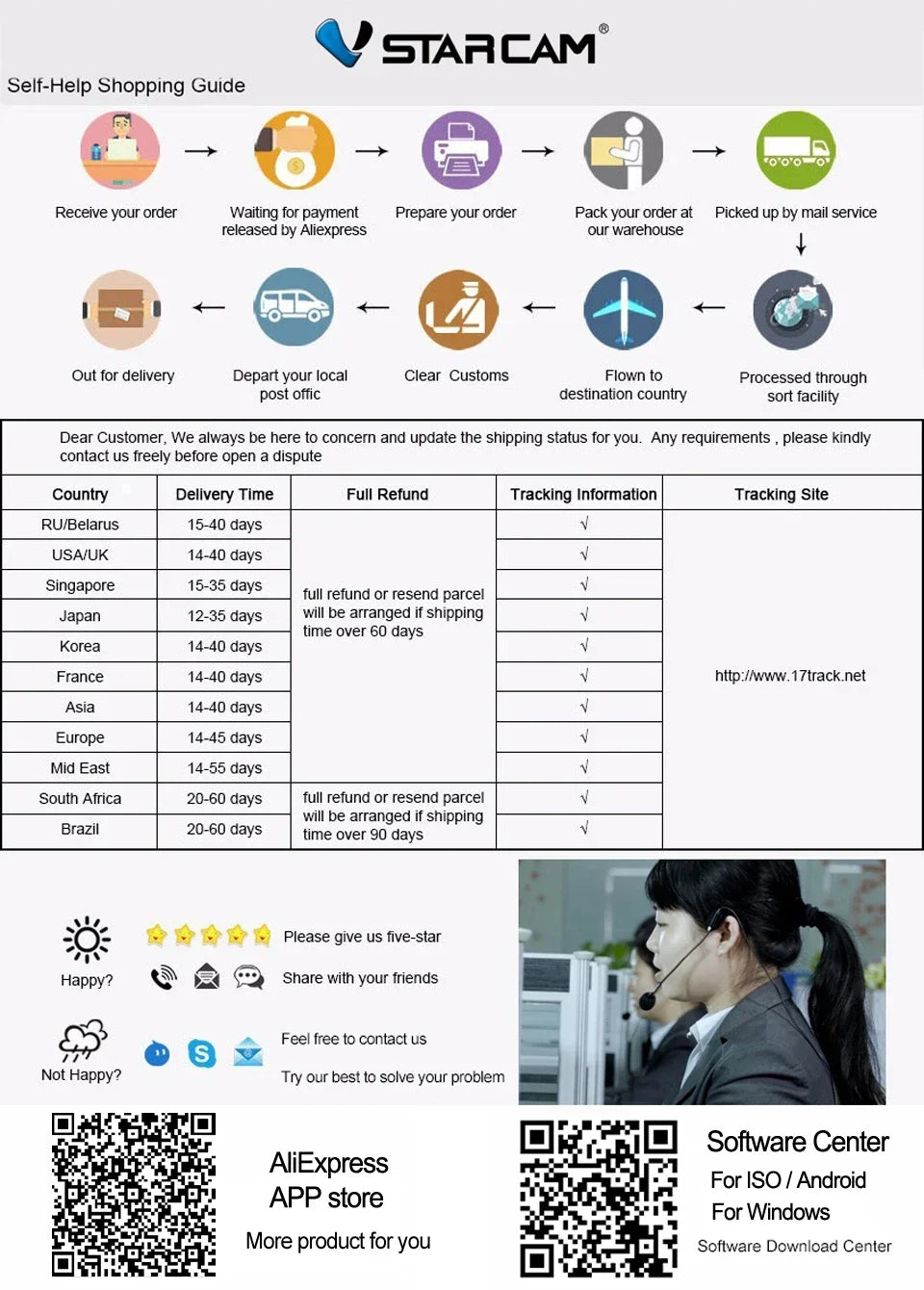 Vstarcam CS64 Outdoor Security Wireless 3MP IP Camera Smart Home Dome Waterproof Color Night Two Way AI Human Detection Camera