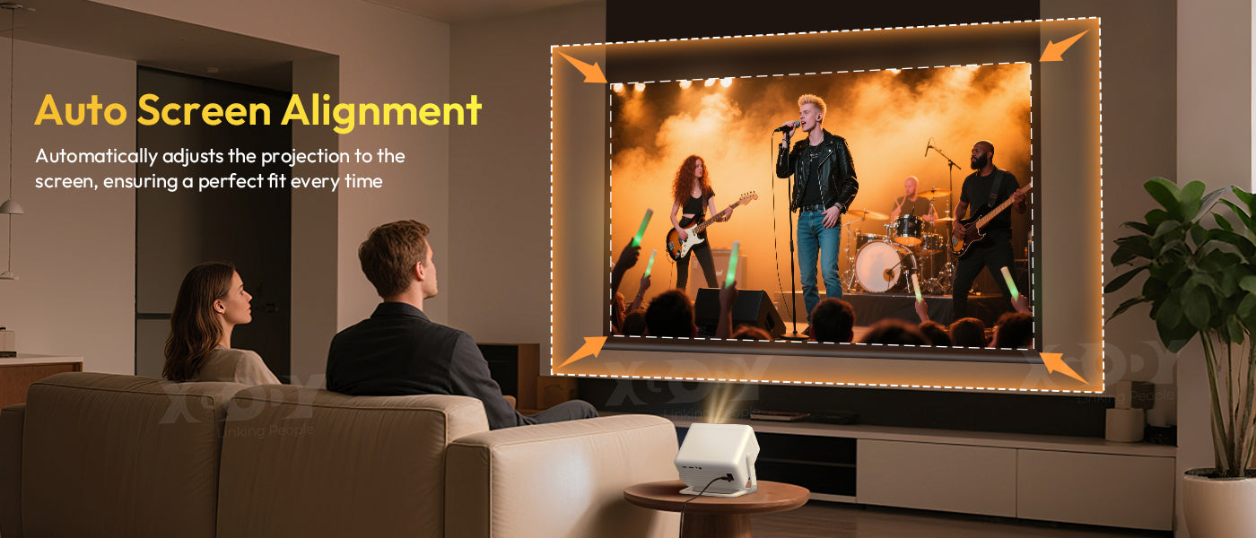 XGODY 4K Projector 32GB Video Projector 650ANSI Native 1080P Autofocus & Keystone Portable Home Theater with Android 11 BT 5.2