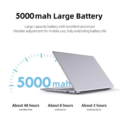 FUCHU Portable Intel ATOM X7 A3950 Office Laptops 14.1" 12GB RAM Windows 11 Notebook Study Recreation Entertainment Laptops