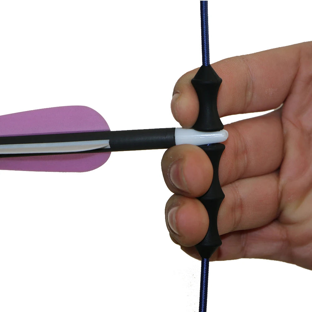 2pcs Bow String Silencer Stabilizer Silicon Finger Protector for Compound Bow/Recurve Longbow Hunting Archery Target Shooting