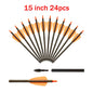 6/12/24pcs 7.5/15 Inch Carbon Crossbow Arrow Bolts 2 Pices Plastic Feathers Archery Arrows for Crossbow Hunting Shooting