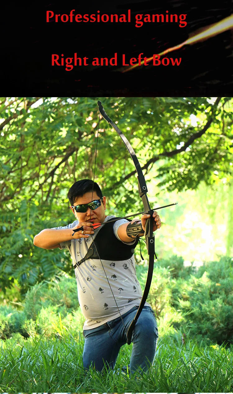 Archery Recurve Bow for Right/Left-Handed Outdoor Hunting Sports Shooting 57inch 30-40 Ibs Take-down Bow Archery Target