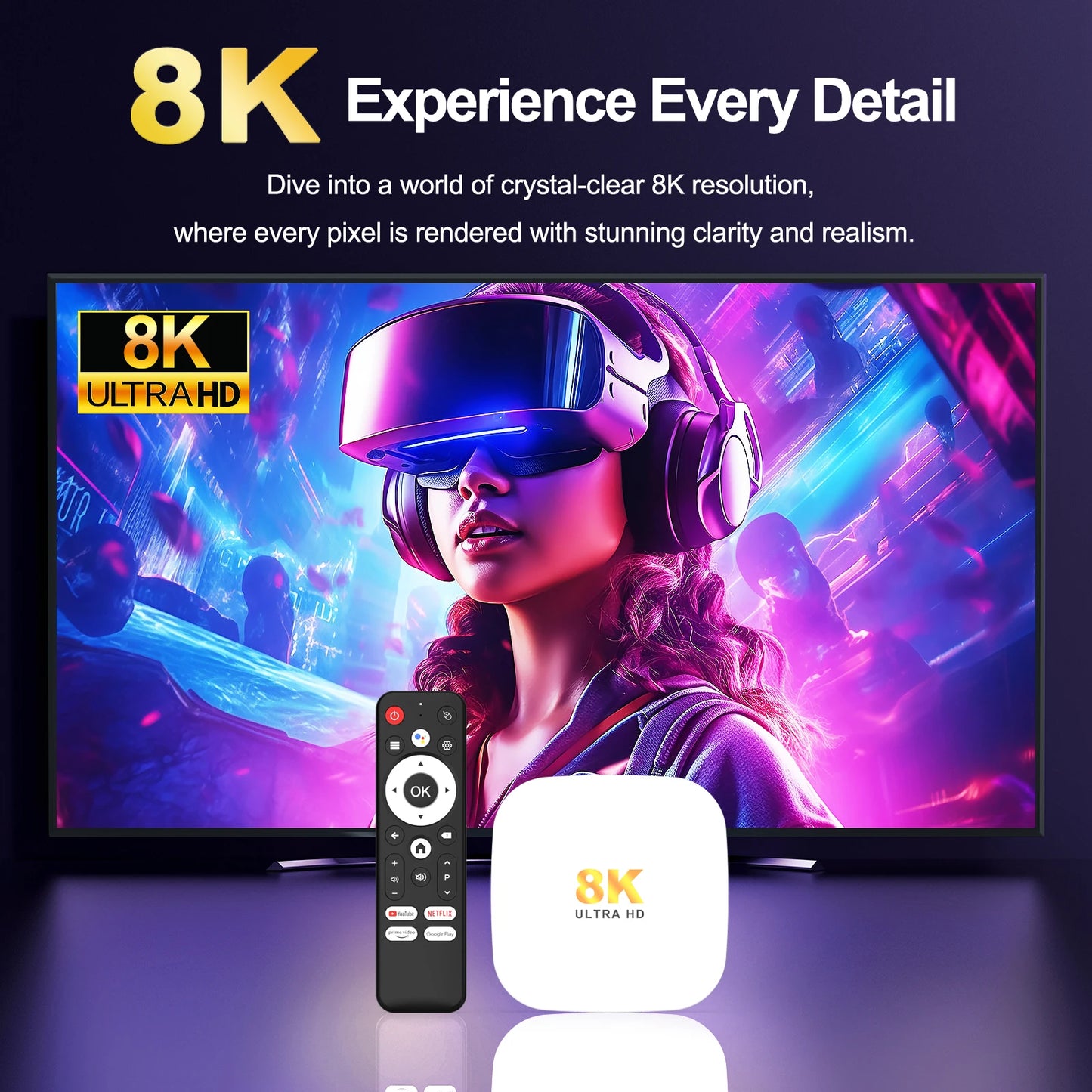 H96Max RK3528 M2 Plus TV Box 8K Android 14 Quad Core 2.4/5G WiFi 6 Smart TV USB2.0 Smart Home 4K HDR Voice Control Android 4K