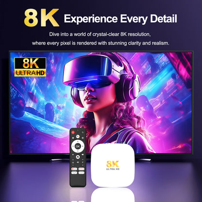H96Max RK3528 M2 Plus TV Box 8K Android 14 Quad Core 2.4/5G WiFi 6 Smart TV USB2.0 Smart Home 4K HDR Voice Control Android 4K