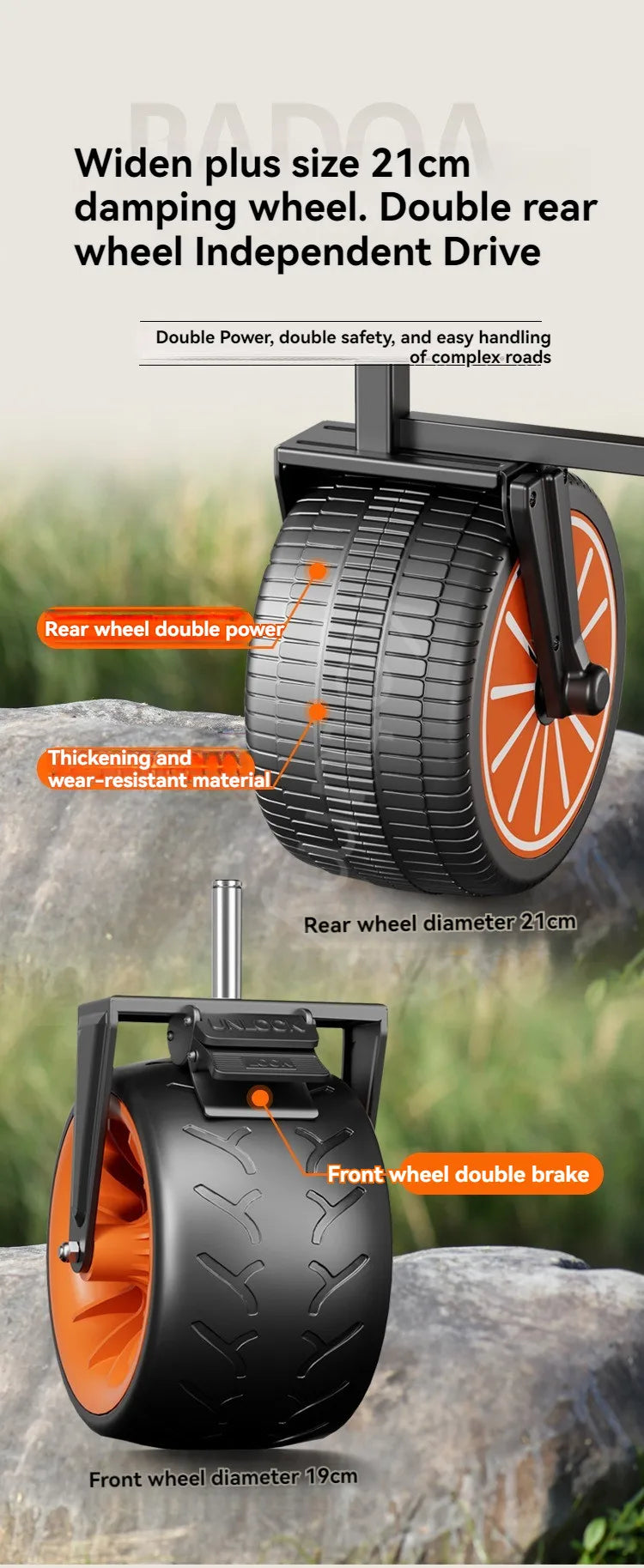 Electric Camp Car, Outdoor Camping Caring, Portable Campes Cares  Picnic Car Can Carry People, Foldable Handcart