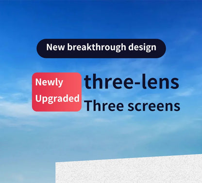 ANSVICAM 12MP 6K UHD WIFI Camera 3-PTZ Outdoor Cam Three Lenses Triple Screens Security Monitor Night Vision Waterproof CCTV