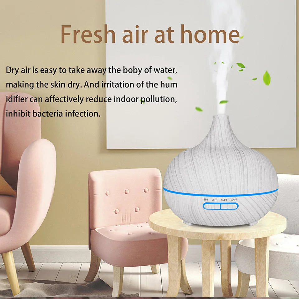 Aroma Essential Oil Diffuser Aromatherapy Ultrasonic Air Humidifier Automatically Remote Control Humidificador 300 500 1000ml