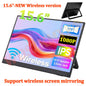 Wireless 18. 5" 15.6" Portable Monitor WIFI Support Mirroring for Phone, Miracast for Laptops, For XBox PS4 / 5 Switch