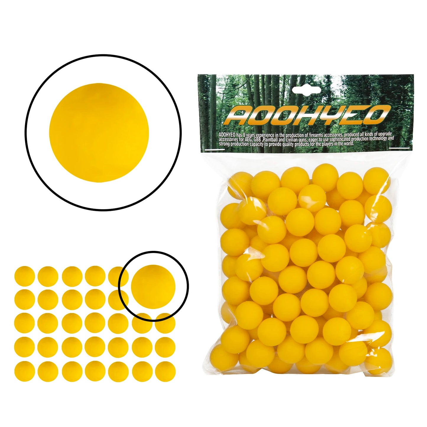 100ct .68 Cal Paintballs for Reusable Training and Self Defense Balls .68 Caliber Ammo Rubber Projectile Fit Byrna SD/T4E HDR