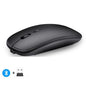Rechargeable Wireless Mouse Bluetooth-compatible 2.4GHz Dual Modes Computer Mice with Nano Receiver for PC Laptop Macbook