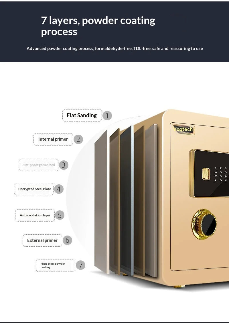 Digital Electronic Password Safe Box Home Office Hotel Concealed Wall Mini Fireproof Security Armored Wardrobe Large Deposit