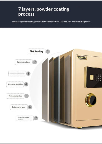 Digital Electronic Password Safe Box Home Office Hotel Concealed Wall Mini Fireproof Security Armored Wardrobe Large Deposit