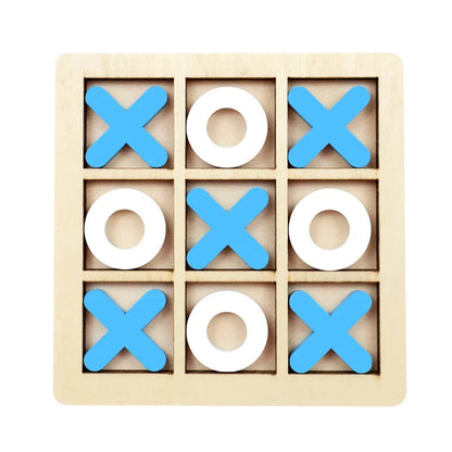 Solid Wooden Tic Tac Toe Board Game Montessori Toys - Perfect for Family Fun and Backyard Entertainment!