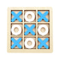 Solid Wooden Tic Tac Toe Board Game Montessori Toys - Perfect for Family Fun and Backyard Entertainment!