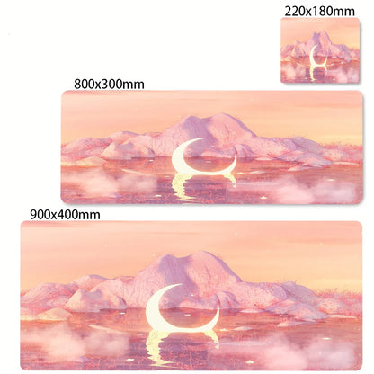 Green Forest Sunset Mousepad Natural Rubber Gaming Mouse Pad Extra Large Thickened Desk Mat Size for Gameing World of tanks CS