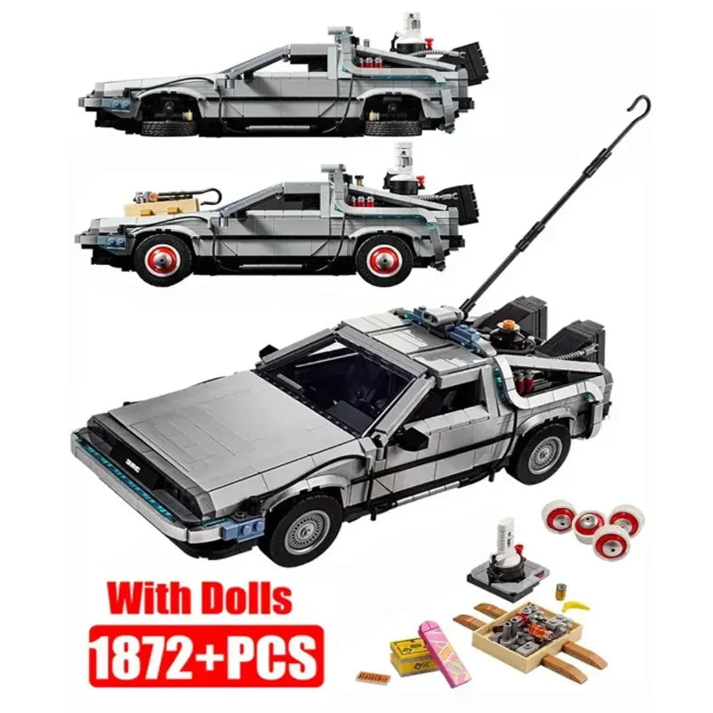 IN STOCK 10300 DeLorean Back to the Future Time DMC-12 Machine Sport Car Building Block Brick Toys For Children Chritmas Gift