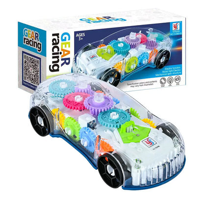 Baby toys Toddler Police Car Electric Vehicle Toy Auto Driving Transparent Gears Music Lights Cars Toys for Kids Boys