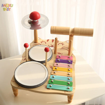 Educational Toys for Children 2-4 Years Old Wooden Montessori Musical Instruments Toys Games for Babies Boys & Girls Gifts