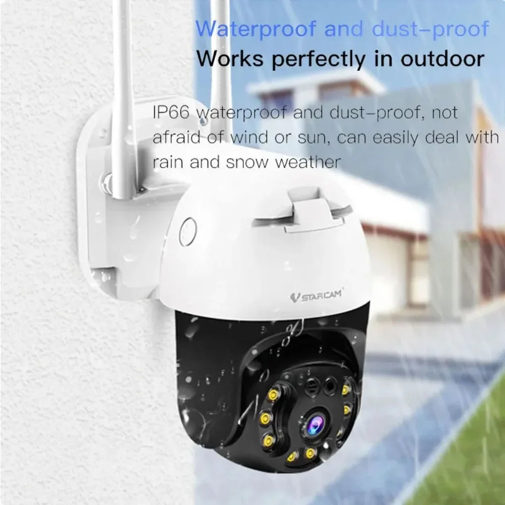 Vstarcam CS64 Outdoor Security Wireless 3MP IP Camera Smart Home Dome Waterproof Color Night Two Way AI Human Detection Camera