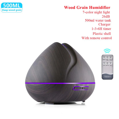 Aroma Essential Oil Diffuser Aromatherapy Ultrasonic Air Humidifier Automatically Remote Control Humidificador 300 500 1000ml