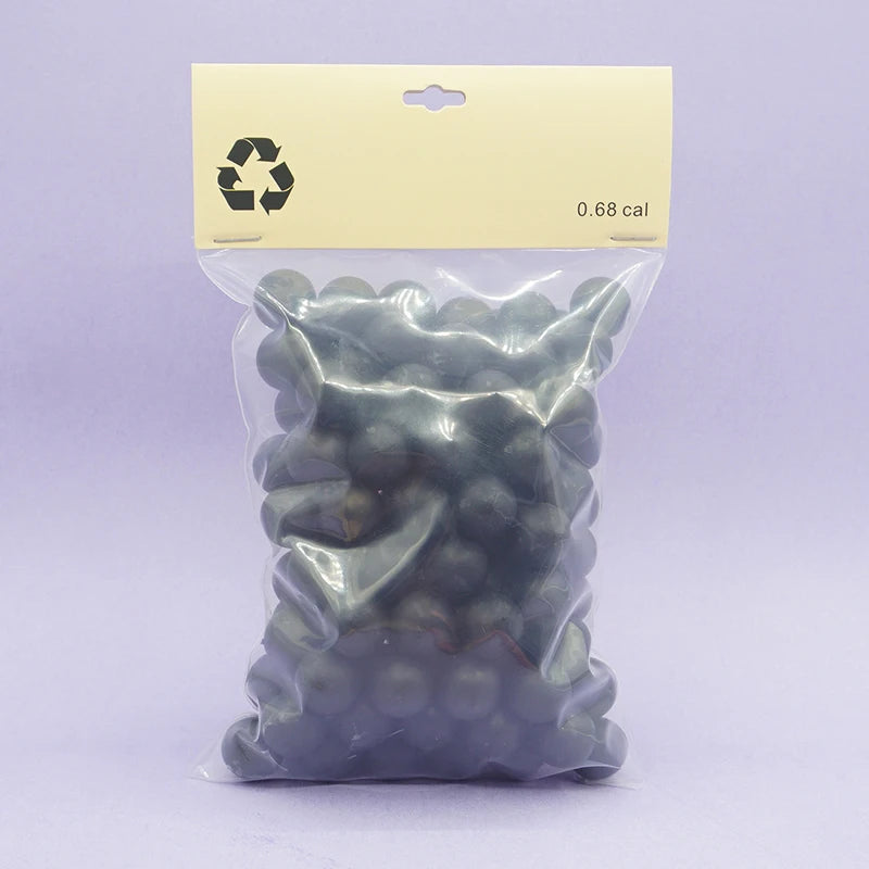 .68 Cal X130 Balls for Self Defense and Practice, Reusable 0.68 Caliber Ammo Plastic TPE Paintballs for S2 and T4E HDR68