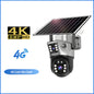 4K Wireless WiFi Solar Outdoor Camera  8MP Dual Lens 4G Sim IP Surveillance Cam PIR Night Vision Mobile Detection Security CCTV
