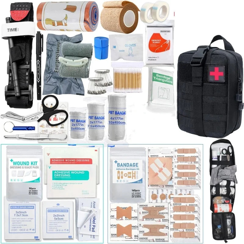 373 Piece First Aid Kit for Home, Travel, Camping, Hiking, Sports, Office & Outdoor Emergencies Survival Equipment Emergency kit