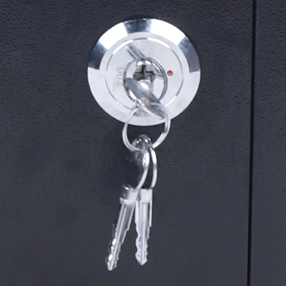 Durable Q235 Steel Lockable Safe Box with 1.01Gal Capacity 3 Keys & Felt Lining Ideal for Home Office & Travel Storage