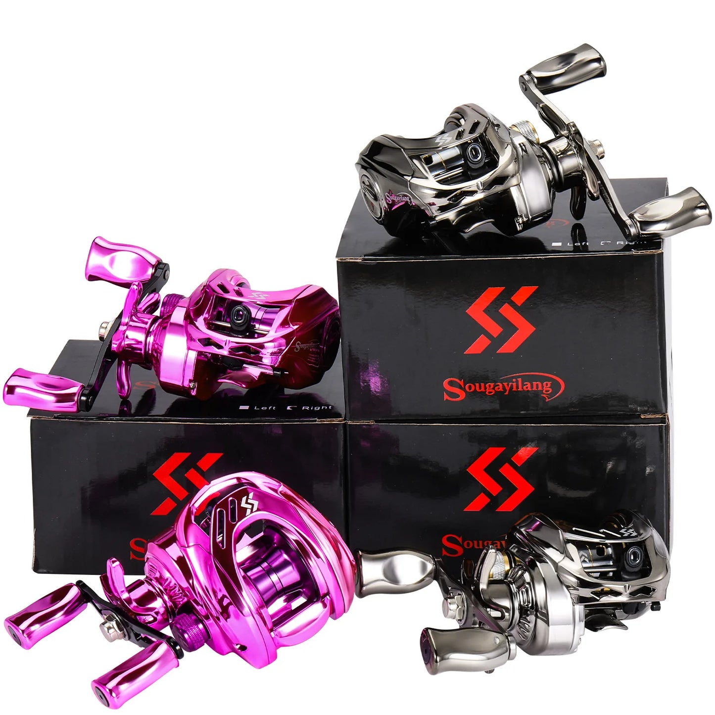 Sougayilang Baitcast Fishing Reel 7.2:1 Gear Ratio Max Drag 8kg Aluminum Spool BaitCasting Reel for Freshwater Saltwater Fishing