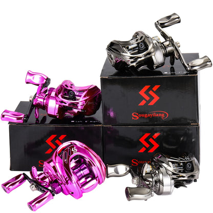 Sougayilang Baitcast Fishing Reel 7.2:1 Gear Ratio Max Drag 8kg Aluminum Spool BaitCasting Reel for Freshwater Saltwater Fishing