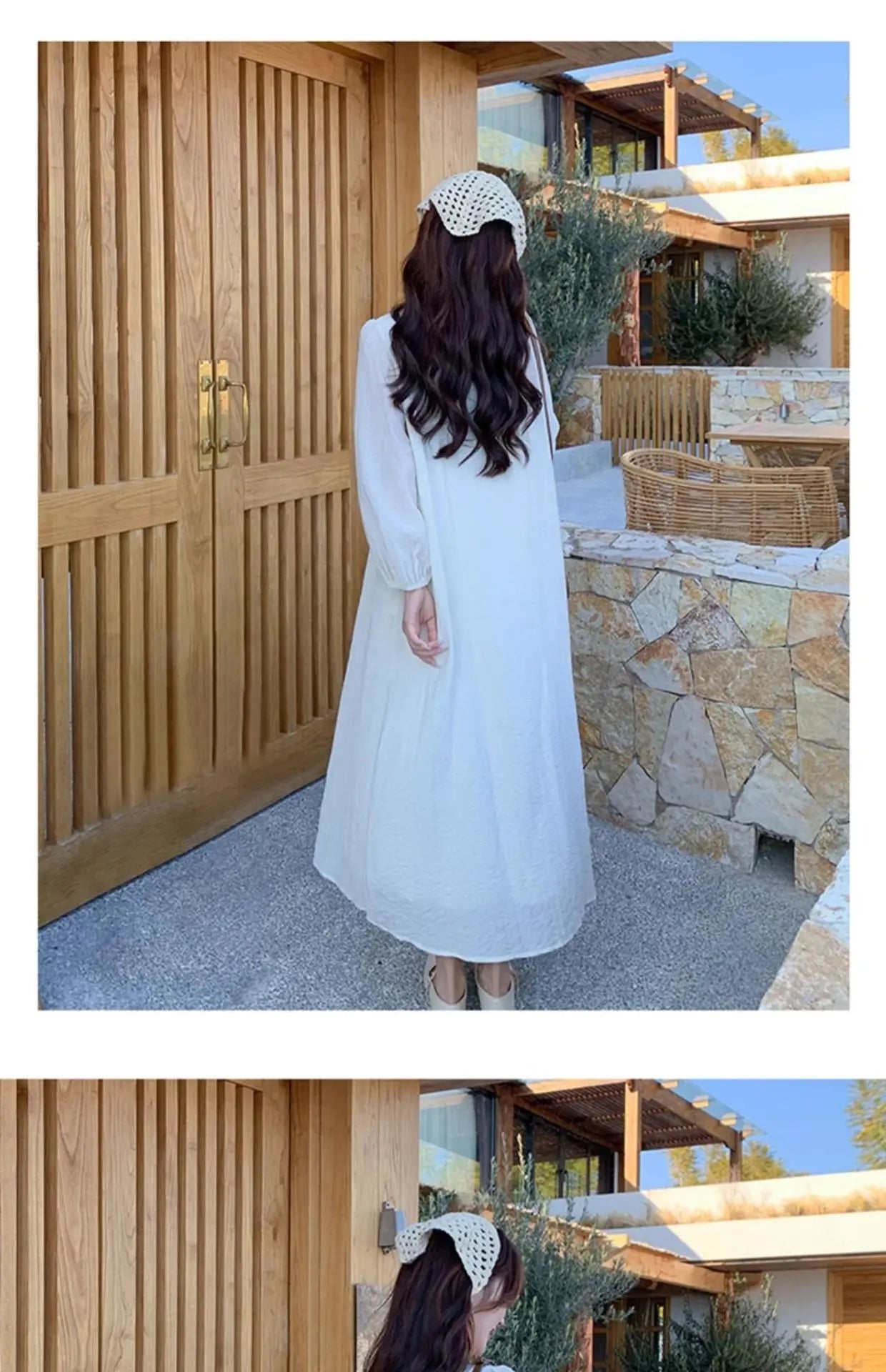 French White Dress for Women in Early Spring New Style Gentle Style Literary Retro Fairy Skirt