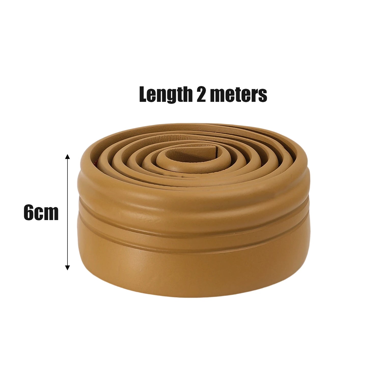 10/2M Self Adhesive Skirting Line Thickened Anti-collision Decoration Kids Corner Line Flexible Floor Skirting Foam Wall Sticker