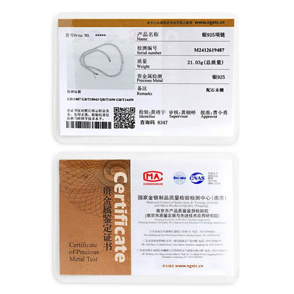 KNOBSPIN GRA Certified Moissanite Tennis Necklace 2/3/4/5/6.5mm Solid 925 Sterling Silver Diamond Tennis Necklaces for Women Man