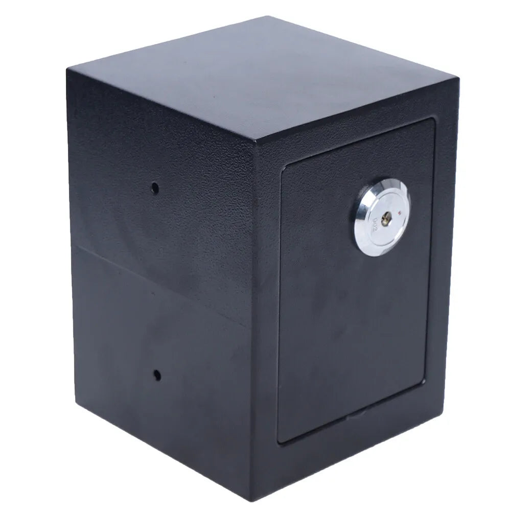 Durable Q235 Steel Lockable Safe Box with 1.01Gal Capacity 3 Keys & Felt Lining Ideal for Home Office & Travel Storage