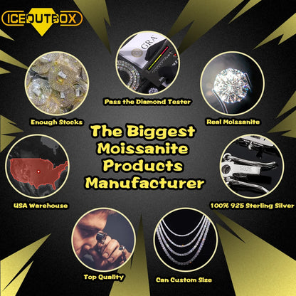 Sparkling Moissanite Tennis Chain Bracelet Necklace 100% 925 Sterling Silver Pass Diamond Test Fine Jewelry valentine's day Gift