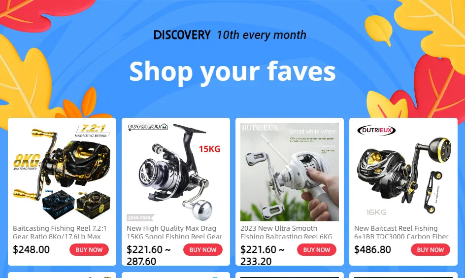 Baitcasting Fishing Reel 7.2:1 Gear Ratio 8Kg/17.6Lb Max Drag Casting Reel with Metal Spool for Freshwater Saltwater Pesca