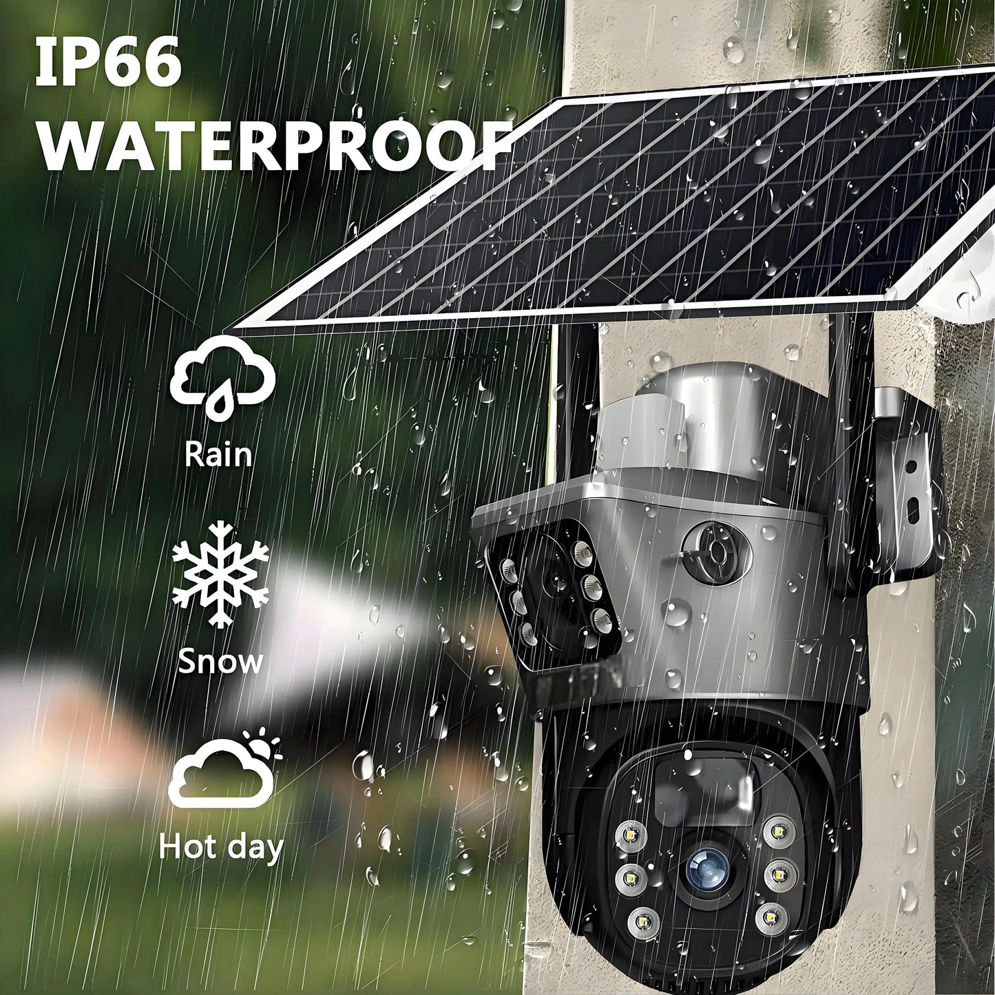 4K Wireless WiFi Solar Outdoor Camera  8MP Dual Lens 4G Sim IP Surveillance Cam PIR Night Vision Mobile Detection Security CCTV