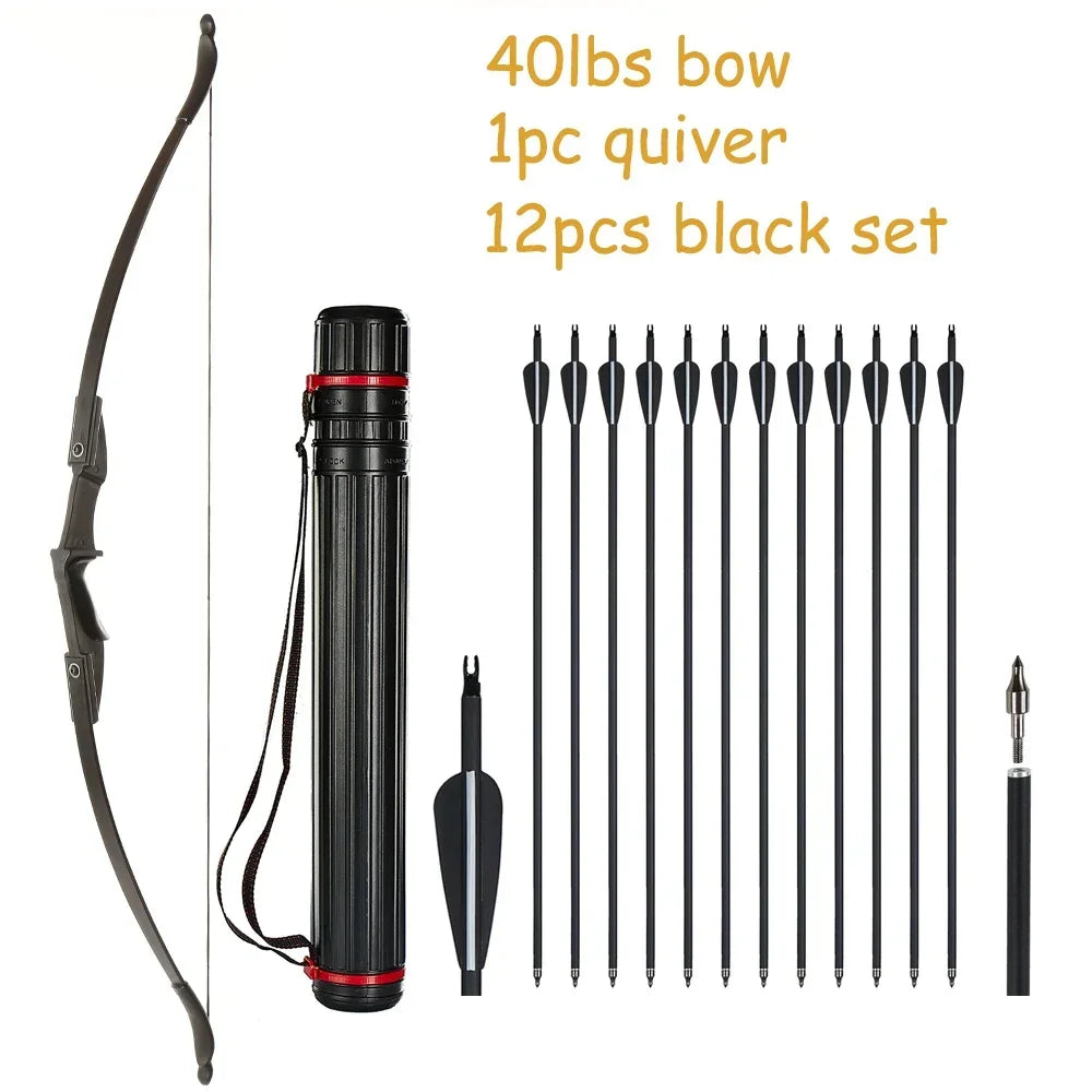 Archery Recurve Bow for Right/Left-Handed Outdoor Hunting Sports Shooting 57inch 30-40 Ibs Take-down Bow Archery Target