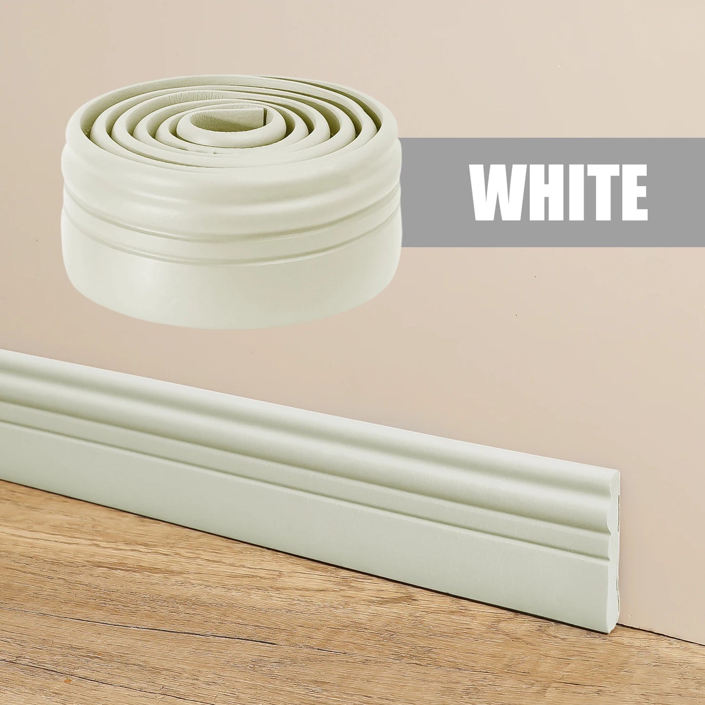 10/2M Self Adhesive Skirting Line Thickened Anti-collision Decoration Kids Corner Line Flexible Floor Skirting Foam Wall Sticker