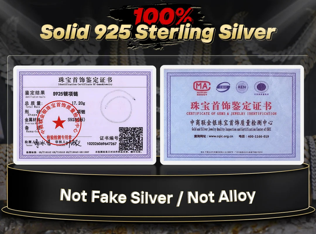 Sparkling Moissanite Tennis Chain Bracelet Necklace 100% 925 Sterling Silver Pass Diamond Test Fine Jewelry valentine's day Gift