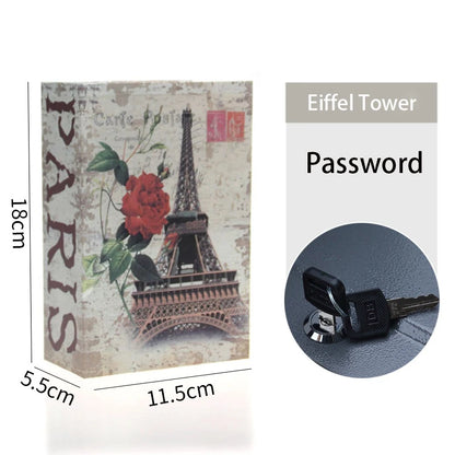 Book Safe Box Home Dictionary Metal Safe Box Secret Stash Box Metal Secret Hidden Dictionary with Password Lock Key Lock Box