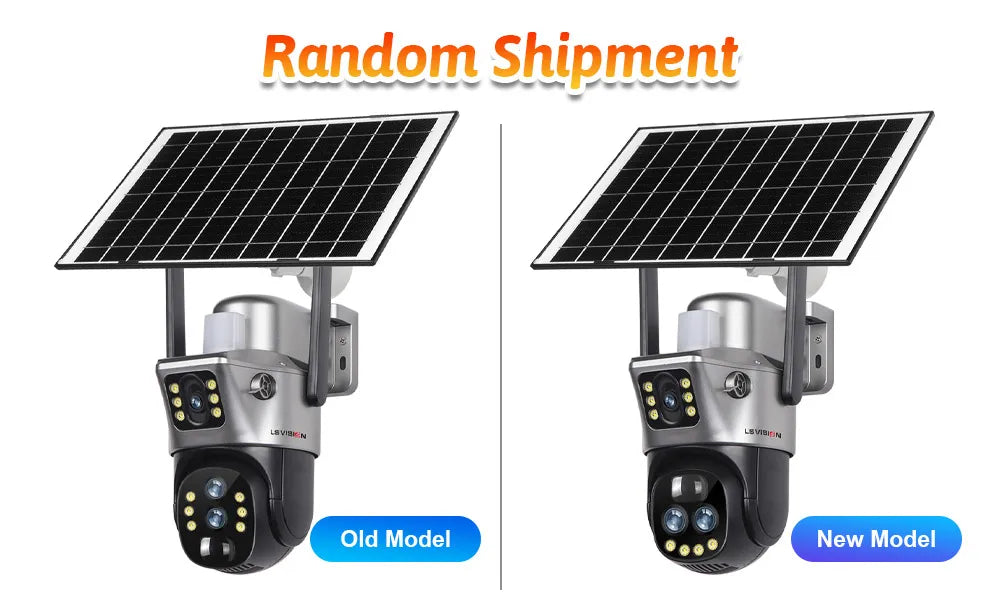 LS VISION 12MP 4G SIM Card Dual Screen Solar Camera Outdoor 6K 10XZoom WiFi PTZ Human Auto Tracking Waterproof Security Cameras
