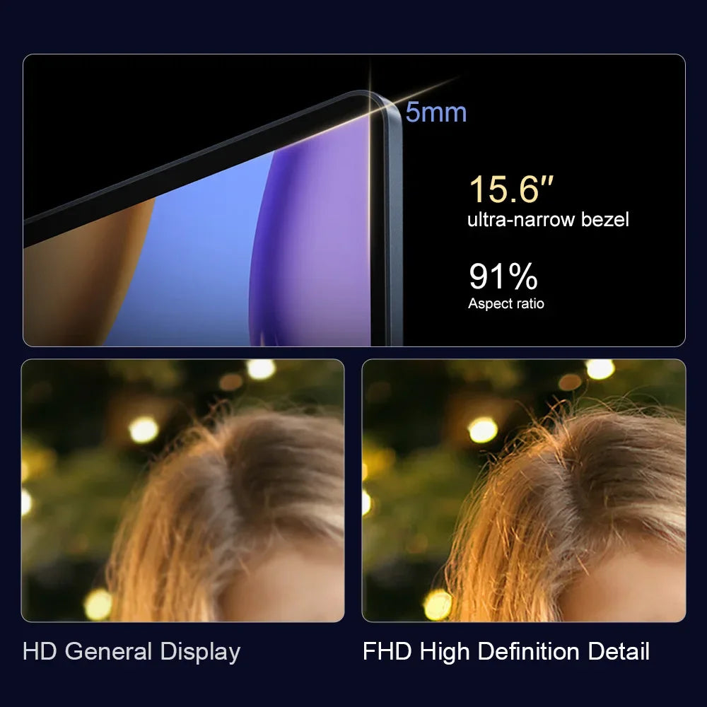 Laptop Intel N5095 15.6 Inch 16GB RAM 1TB SSD DDR4 Windows 11 Fingerprint Unlock Backlit Keypad HD Camera BT4.2 Computer PC