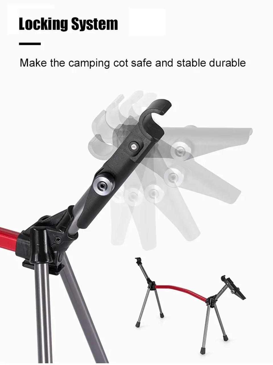 Camping Cot Outdoor Exquisite Camping Folding Bed Lightweight and Portable Car Picnic Seating Stable and Comfortable Single Bed