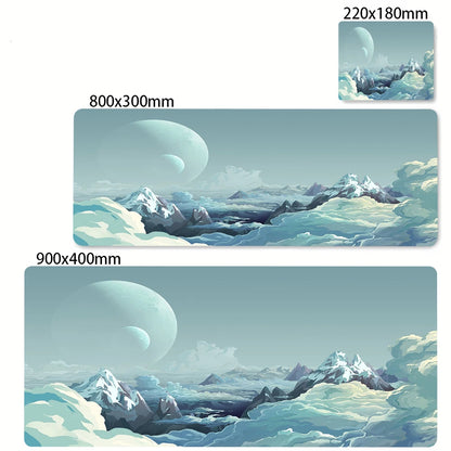 Green Forest Sunset Mousepad Natural Rubber Gaming Mouse Pad Extra Large Thickened Desk Mat Size for Gameing World of tanks CS