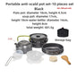 Camping Cookware Set for 1-3 Persons, Lightweight and Portable Pot and Pan with Carrying Bag, Perfect for Outdoor Camping