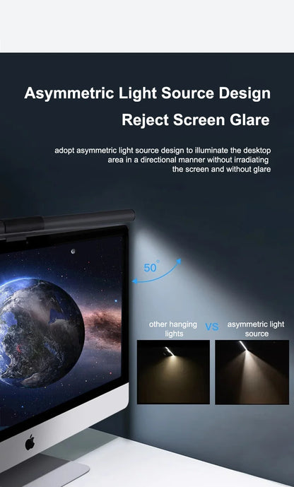 30CM CCT LED Computer Screen Hanging Light Bar Atmosphere Lamp for Work Study Read Gaming Dimming Lighting Monitor Light Bar