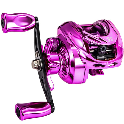 Sougayilang Baitcast Fishing Reel 7.2:1 Gear Ratio Max Drag 8kg Aluminum Spool BaitCasting Reel for Freshwater Saltwater Fishing